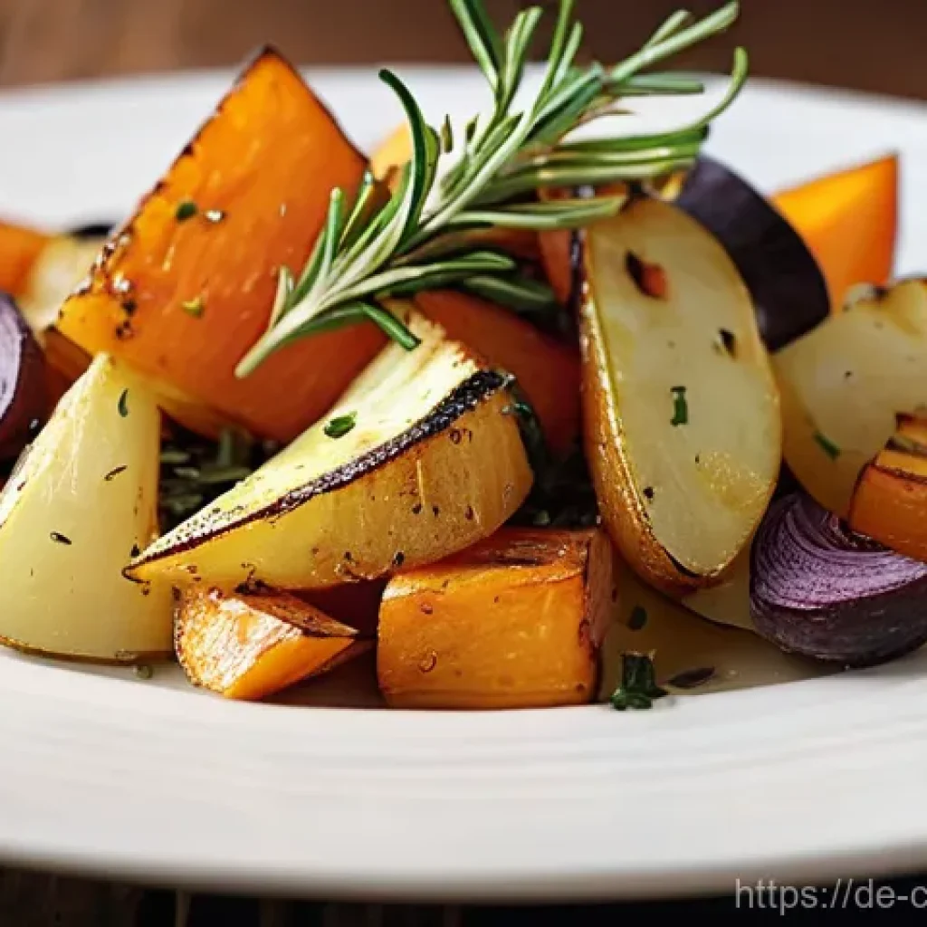 로스팅 채소와 함께하는 저녁 식사 아이디어 - **Prompt 1: A Rustic Feast of Golden Roasted Root Vegetables**
A vibrant, high-angle shot of a l...