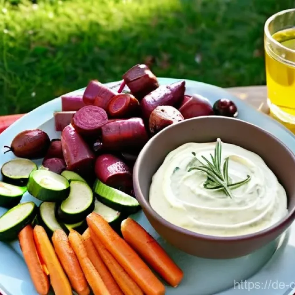 로스팅 채소로 만드는 피크닉 음식 - **Vibrant Picnic Spread with Roasted Vegetables:**
"A picturesque, family-friendly picnic spread...